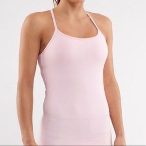 Lululemon Power Y tank in light pink!